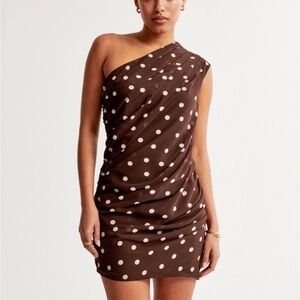 A&F Brown and White Polka Dot Dress